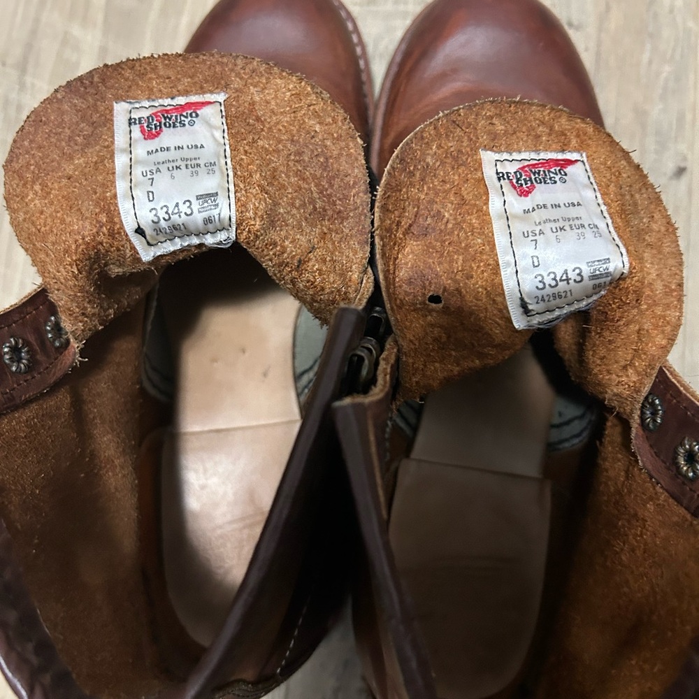 Red Wing Shoes Brown Leather Boots